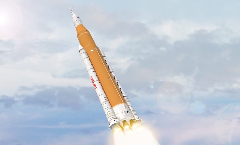 Artemis SLS Launch Rendering
