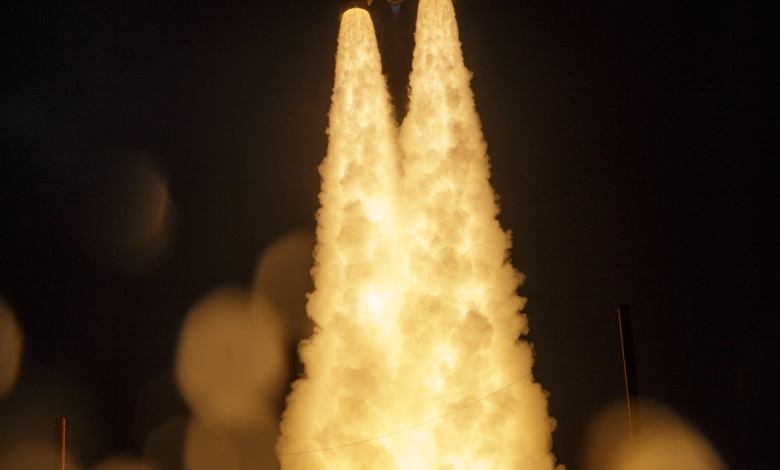 The James Webb Space Telescope launches from French Guiana.