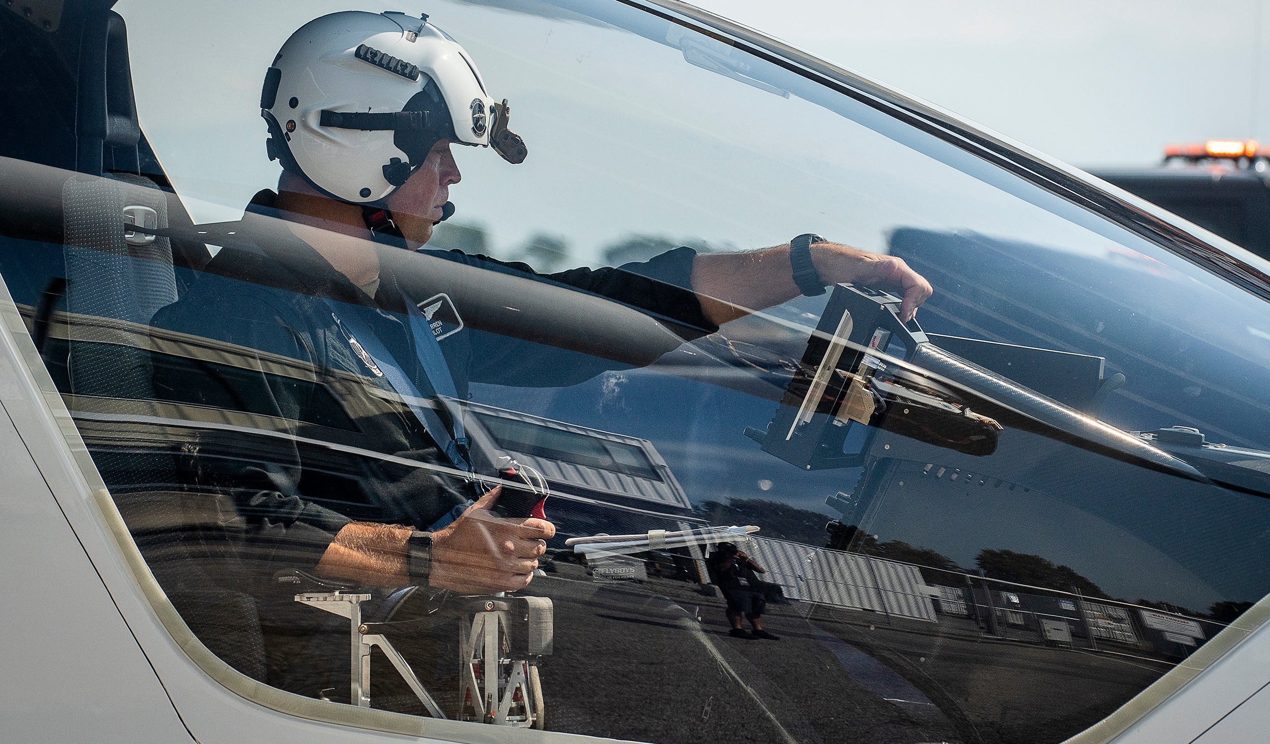 Beta Technologies Test Pilot Nick Warren in the Cockpit