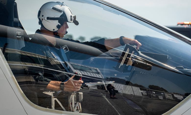 Beta Technologies Test Pilot Nick Warren in the Cockpit