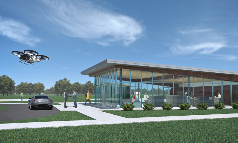 Artist's Rendering: New KOSH vertiport
