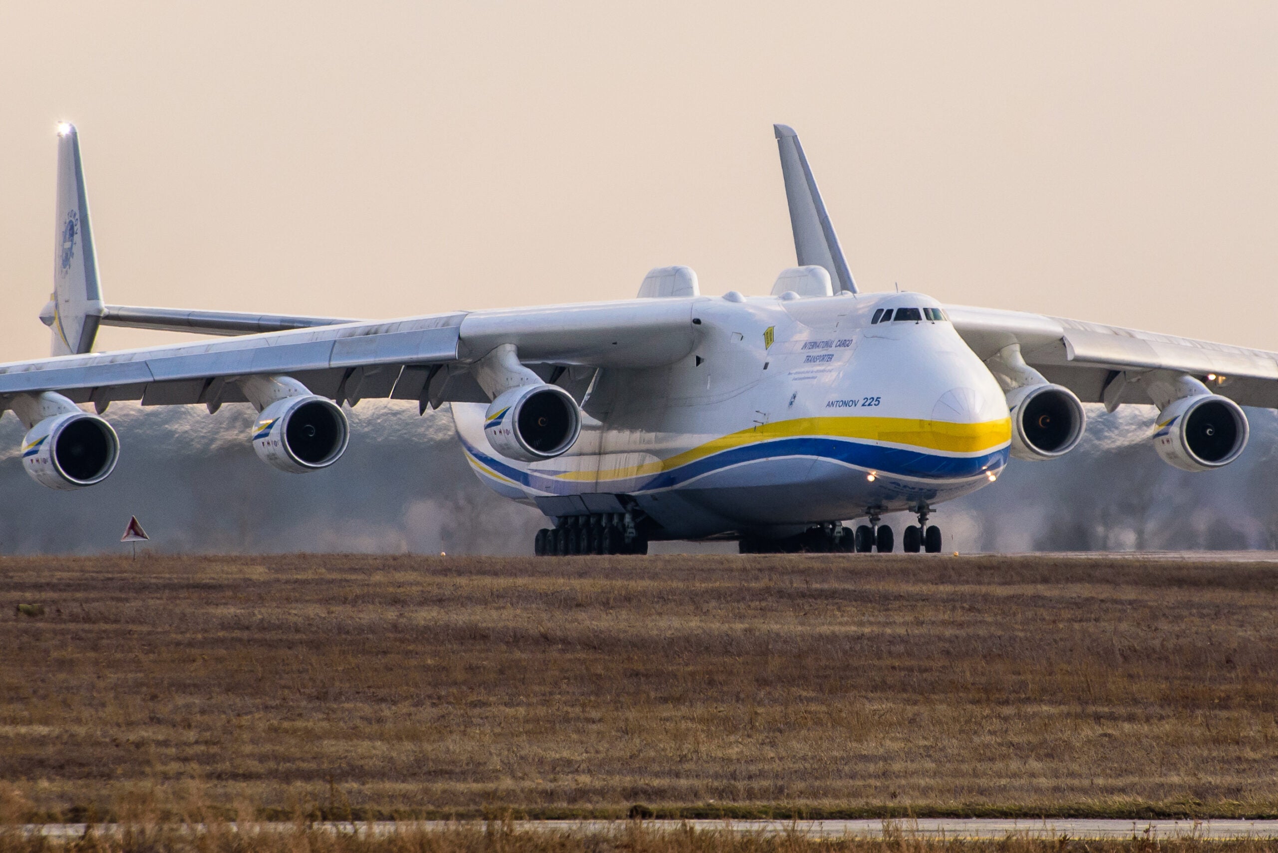 Antonov An-225 Taxiing Down Runway