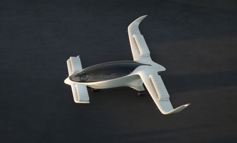 Artist Rendering of a Lilium Jet in Flight