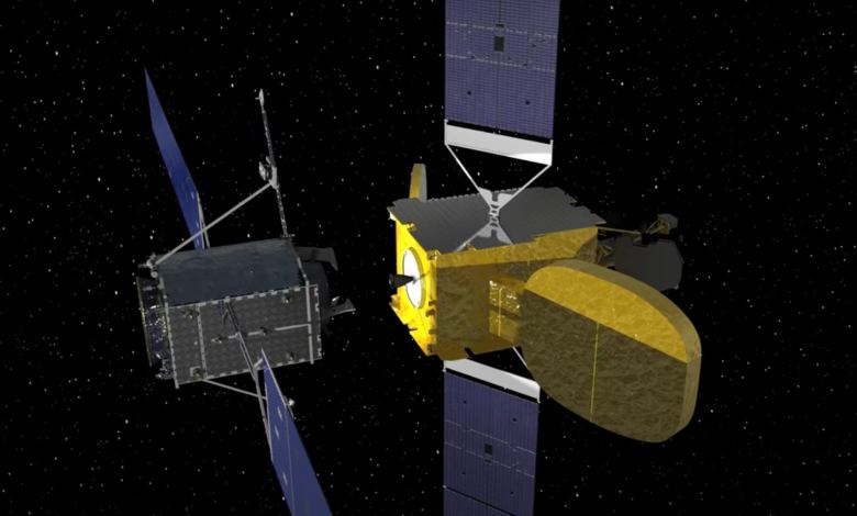 Artist Rendering of SpaceLogistics' MEV-1 Approaching an Orbiting Satellite