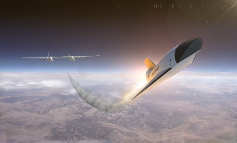 Artist rendition of Stratolaunch Talon being launched