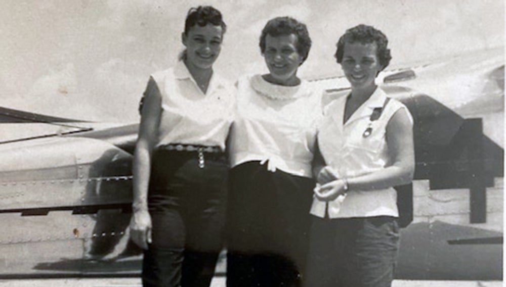 Aviation author Sarah Byrn Rickman tells the story of the All-Woman Transcontinental Air Race from 1947-77 in a new book. Pictured are participants in the 1960 event. [Credit: Air Race Classic]