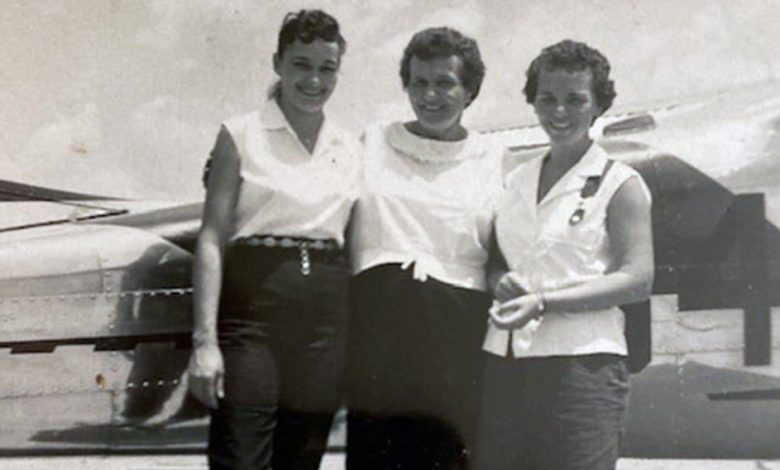 Aviation author Sarah Byrn Rickman tells the story of the All-Woman Transcontinental Air Race from 1947-77 in a new book. Pictured are participants in the 1960 event. [Credit: Air Race Classic]