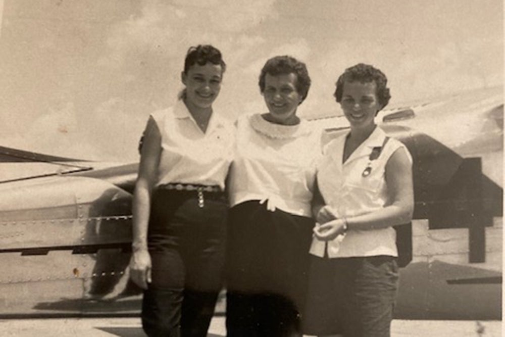 Aviation author Sarah Byrn Rickman tells the story of the All-Woman Transcontinental Air Race from 1947-77 in a new book. Pictured are participants in the 1960 event. [Credit: Air Race Classic]