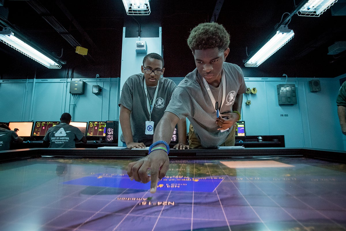 Students at National Flight Academy