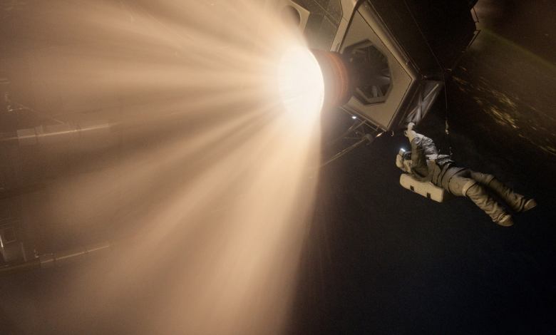 Astronaut Repairing Spacecraft