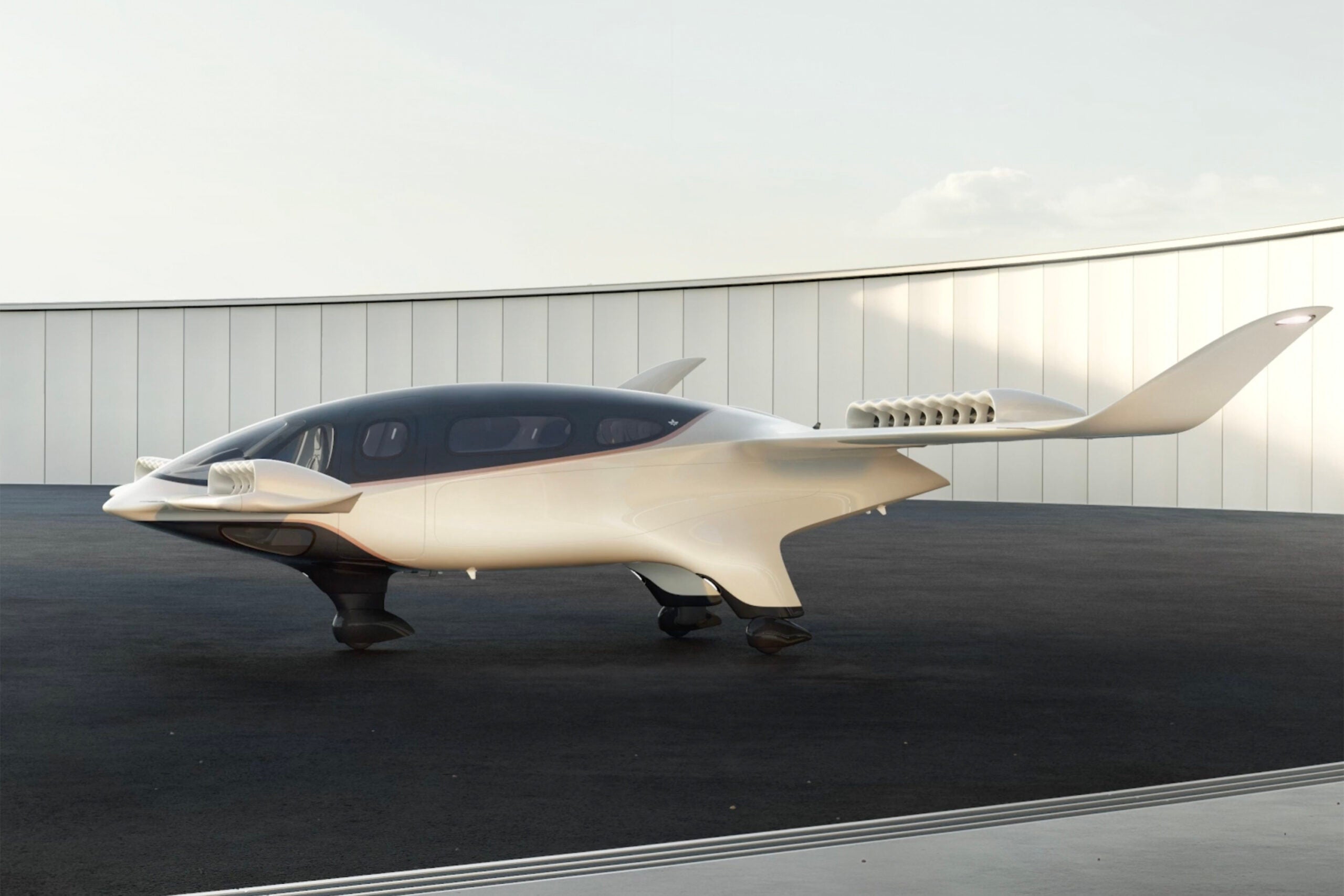 artist rendering of Lilium Jet electric air taxi