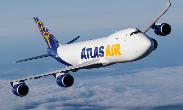 Atlas Air 747-8F Freighter in Flight