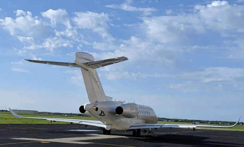 The Cessna Citation Longitude on the tarmac