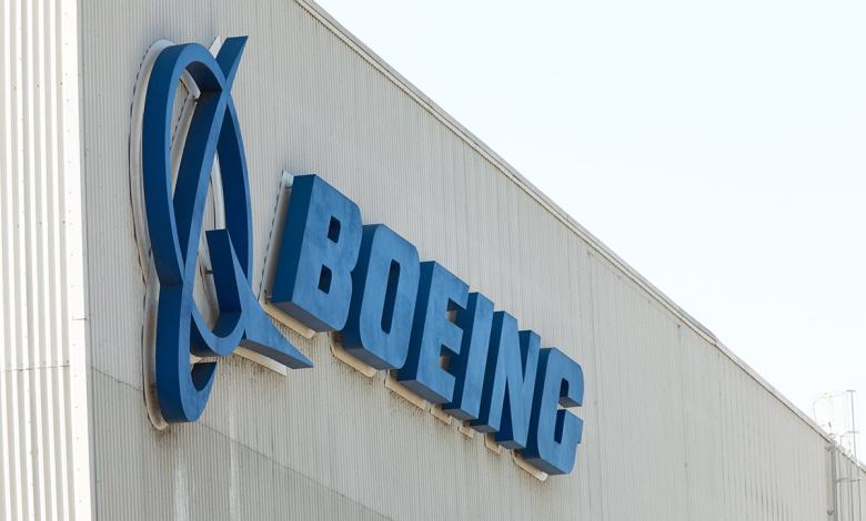 Boeing company sign
