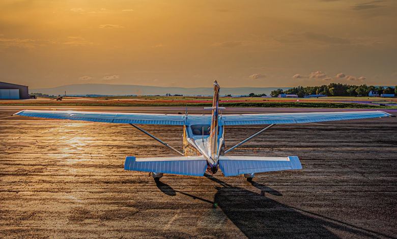 A Cessna 182T on the tarmac