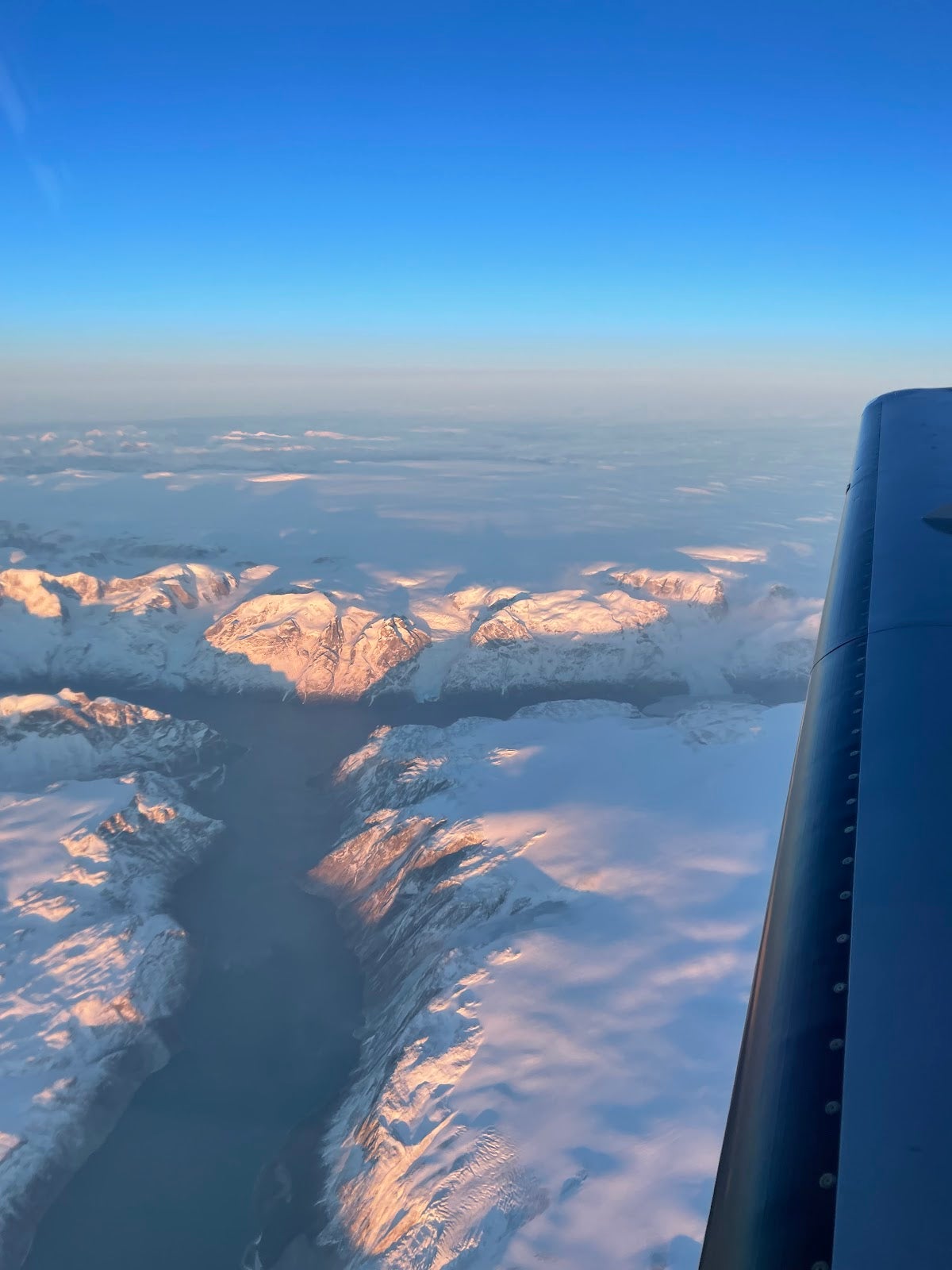 Greenland viewed from airplane