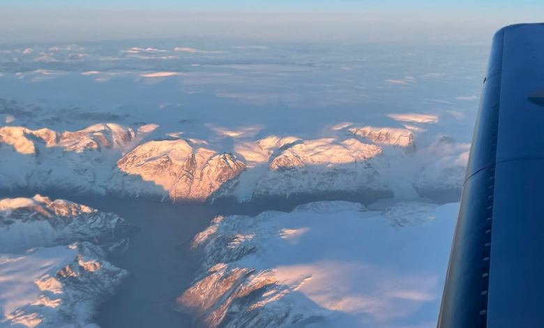 Greenland viewed from airplane