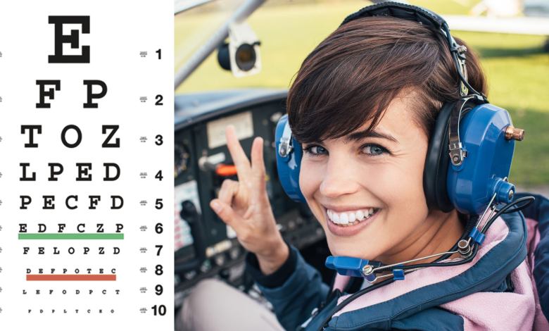 [PILOT AND SNELLEN CHART PIC]