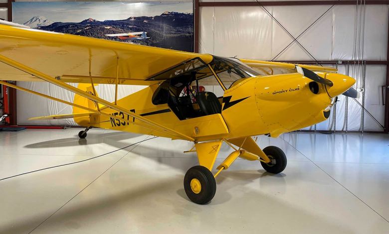 A CubCrafters Carbon Cub SS sports a bright yellow livery