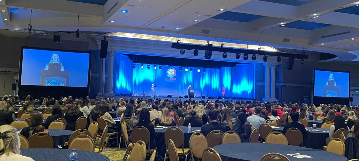 The 2023 Women in Aviation International Conference features keynote speakers at its general sessions. [Credit: Julie Boatman]