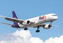 A FedEx Boeing 757 jet