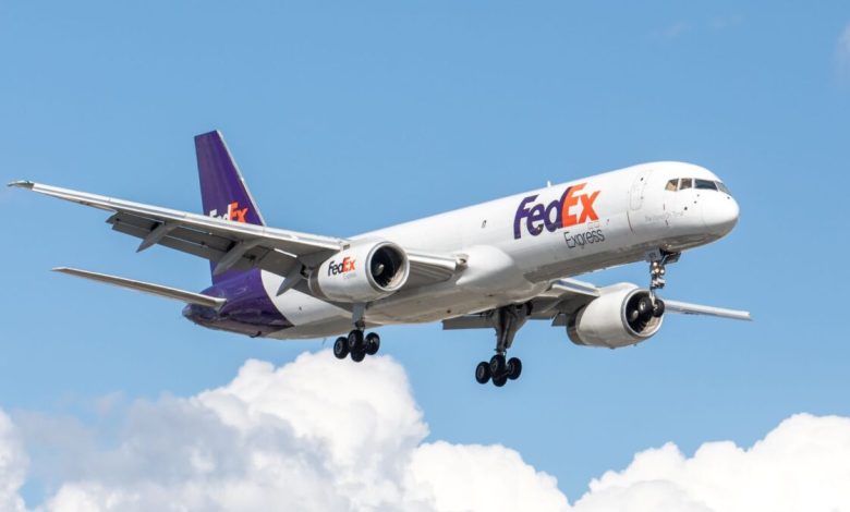 A FedEx Boeing 757 jet
