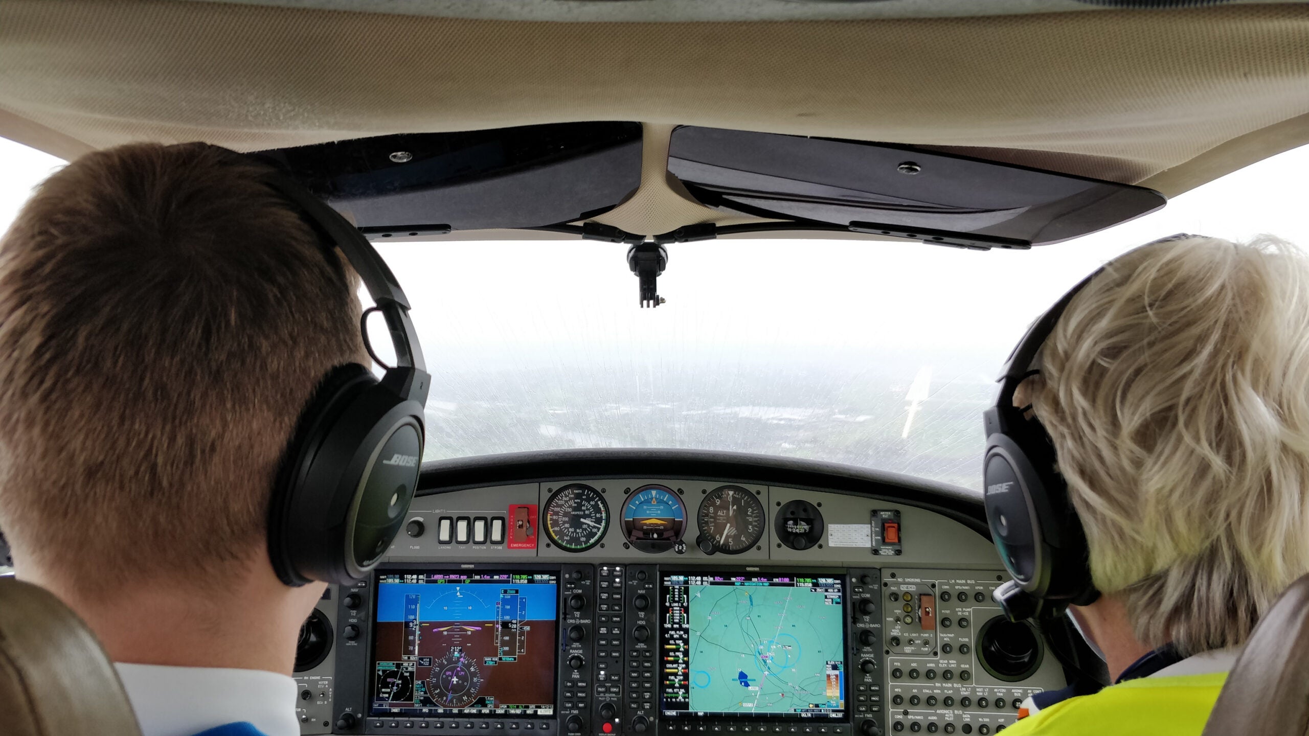 A student pilot cannot legally act as a safety pilot for required instrument flight rules (IFR) practice because federal regulations prohibit them from serving as a required flight crew member. [Credit: Shutterstock]