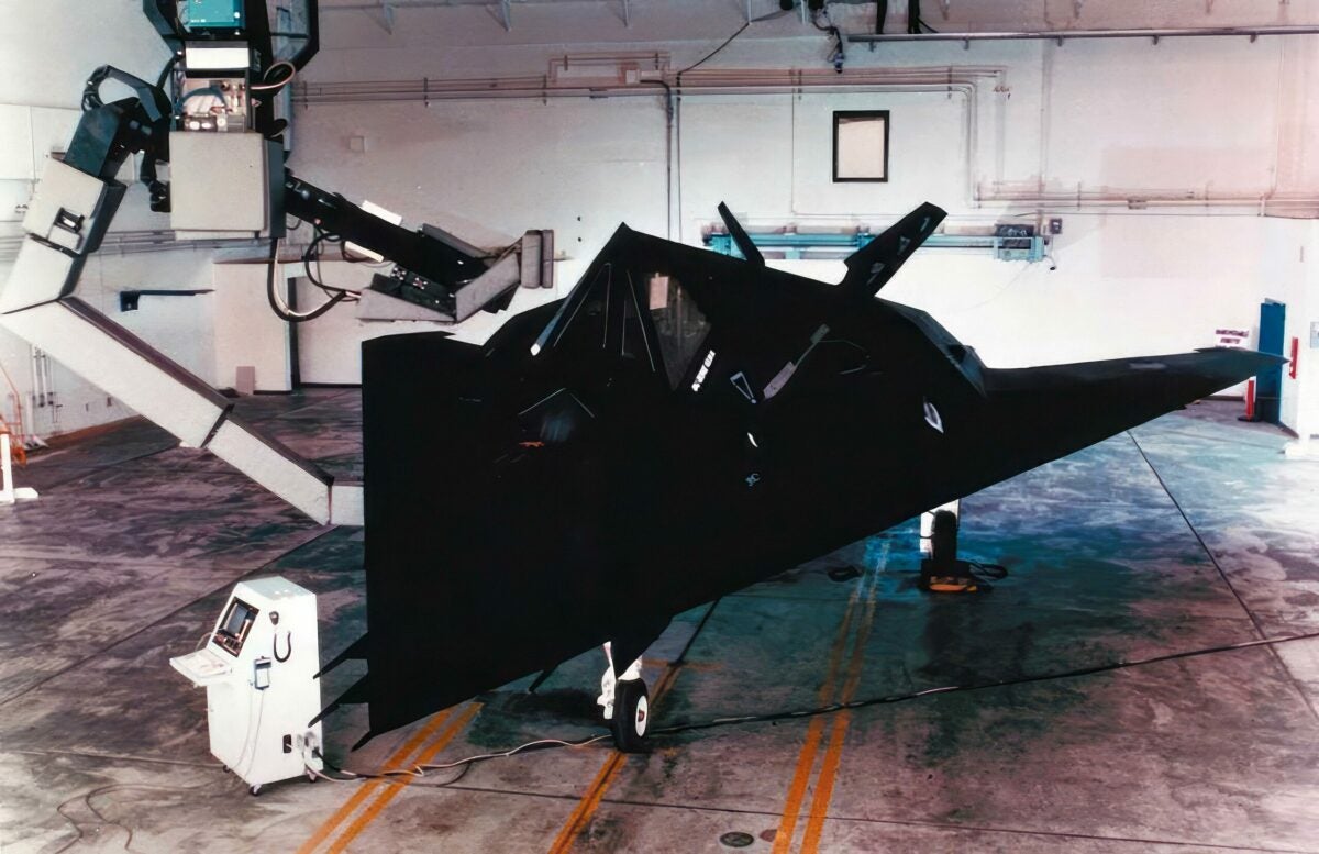 F-117 'Lone Wolf' undergoing radiographic inspection