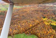 Fall colors taken in from a GA plane [Credit: Jason McDowell]
