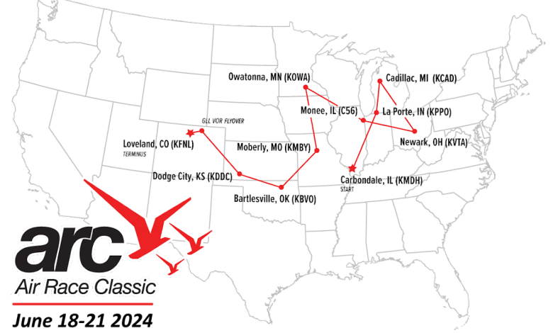 Air Race Classic 2024 Map