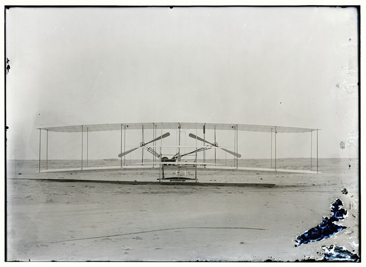The original 1903 Wright Flyer [Credit: Library of Congress]