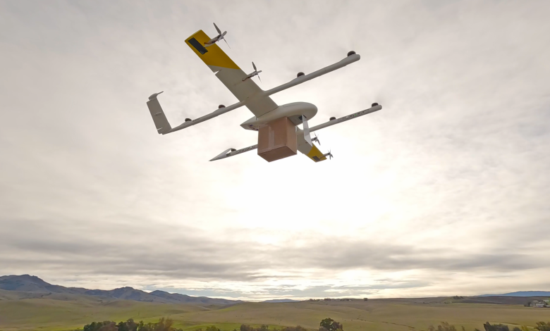 Wing drone delivery