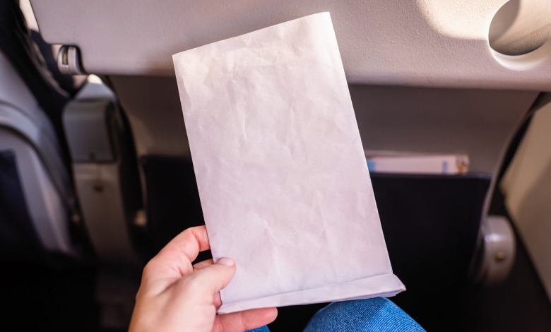 Airsickness paper bag