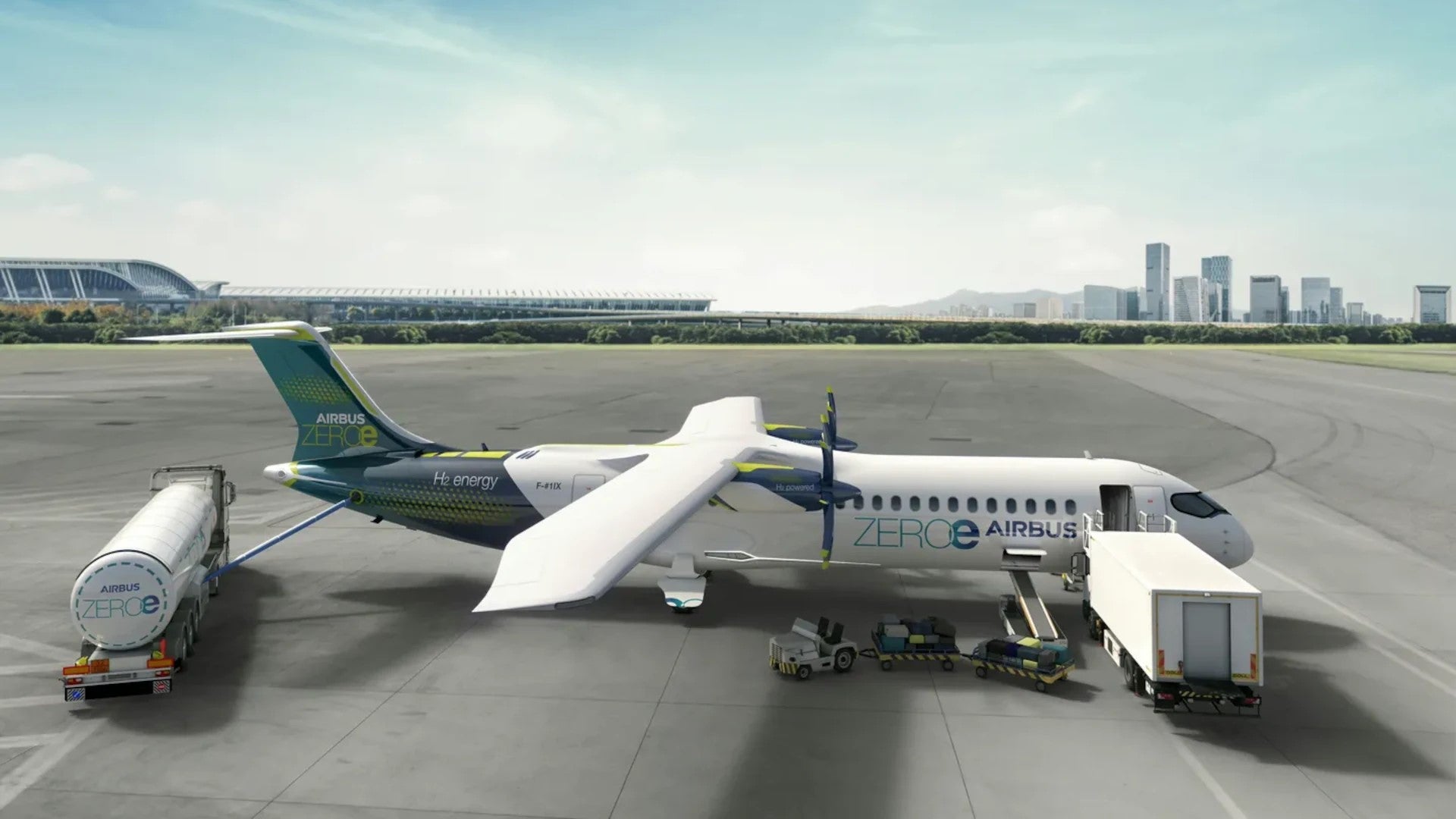 Airbus Cranfield LoganAir hydrogen aviation aircraft