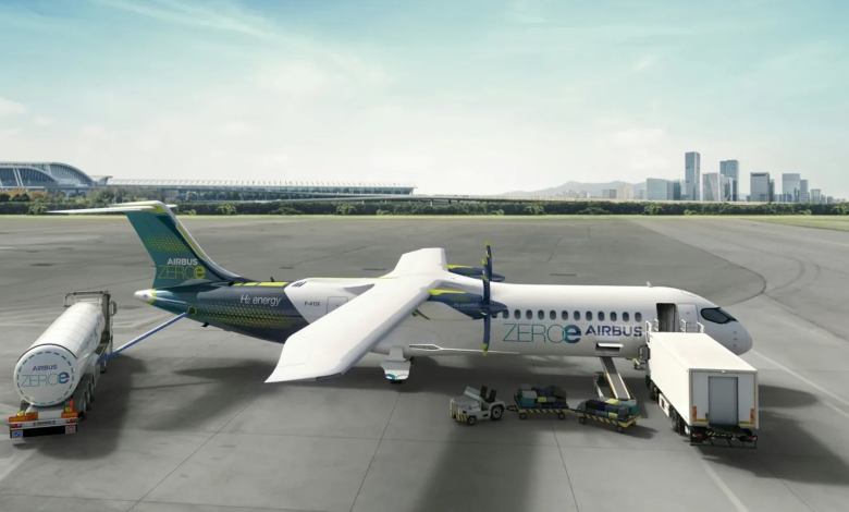 Airbus Cranfield LoganAir hydrogen aviation aircraft