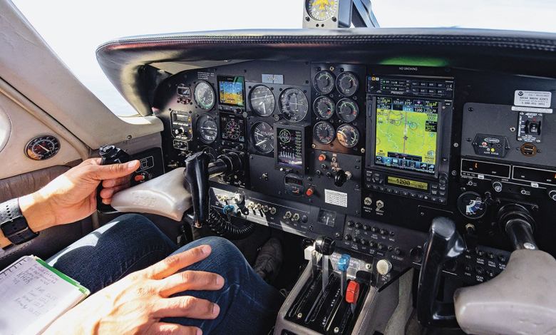 While modern avionics make cross-country flight easier, carry a current paper sectional with you and make sure you can read it. [Credit: Stephen Yeates]
