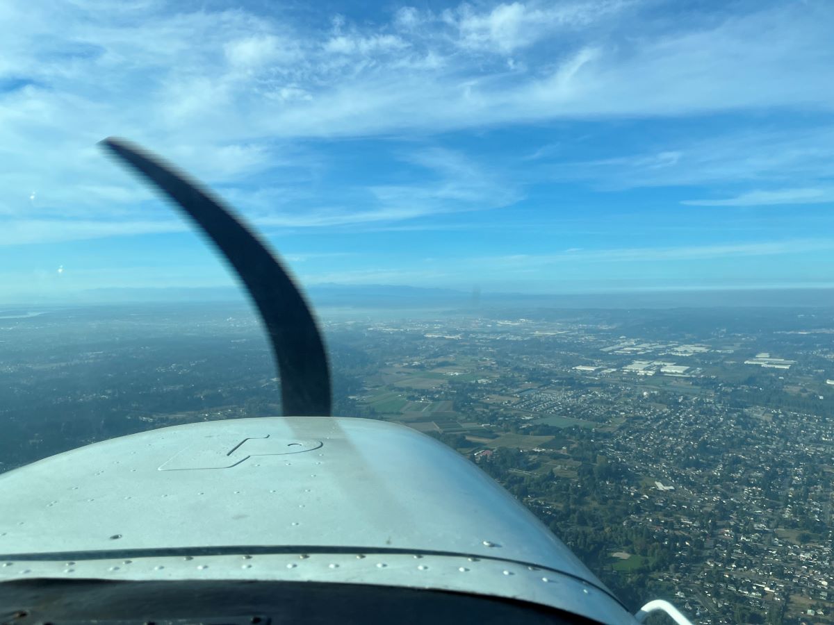 One of the first things pilots learn is to always look for emergency landing areas. [Courtesy: Meg Godlewski]