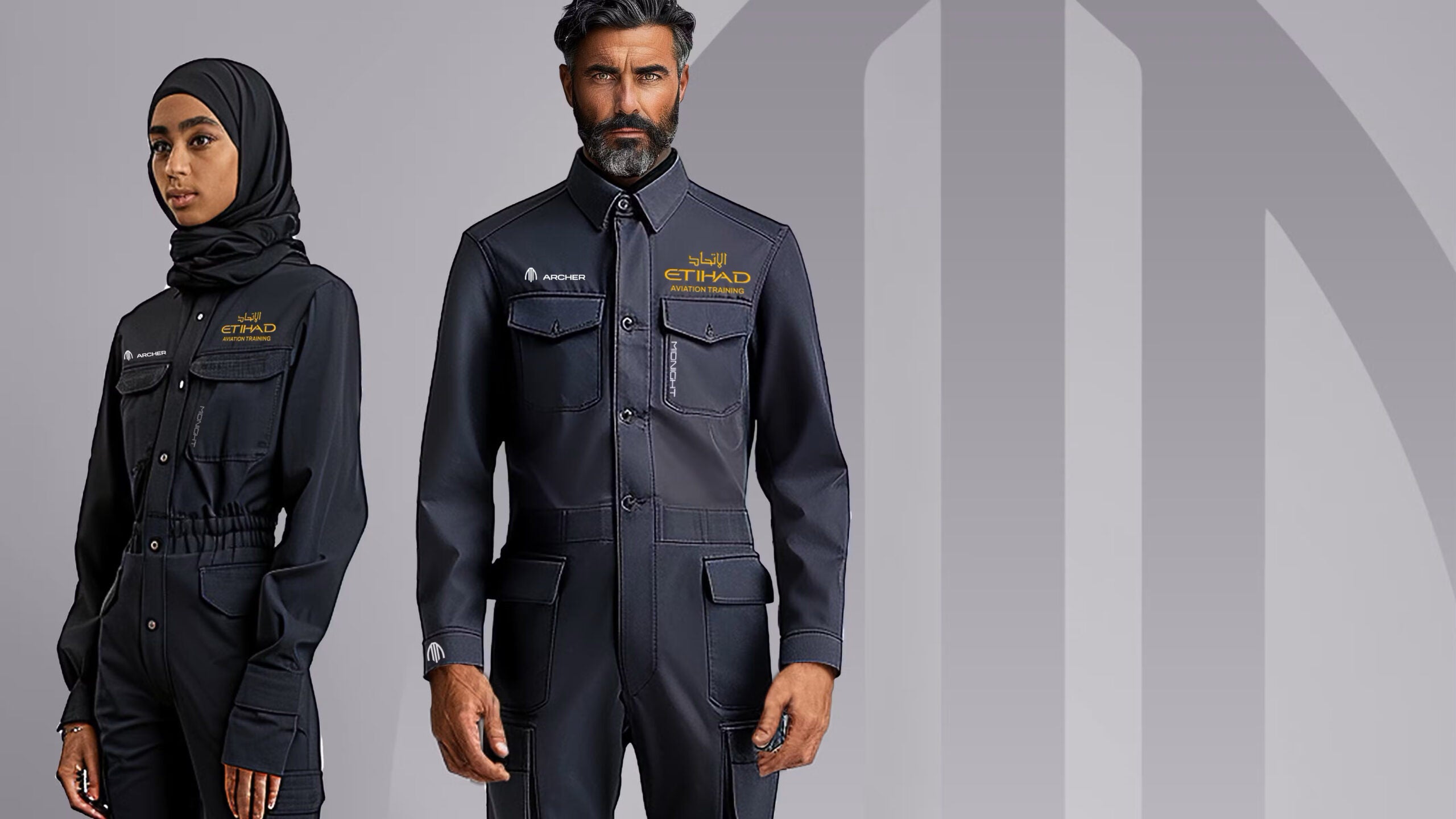 Archer Midnight eVTOL air taxi pilot uniform Etihad