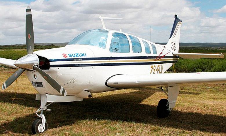 sunshade on a small plane