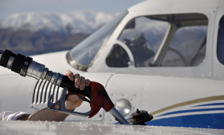 Aircraft being fueled