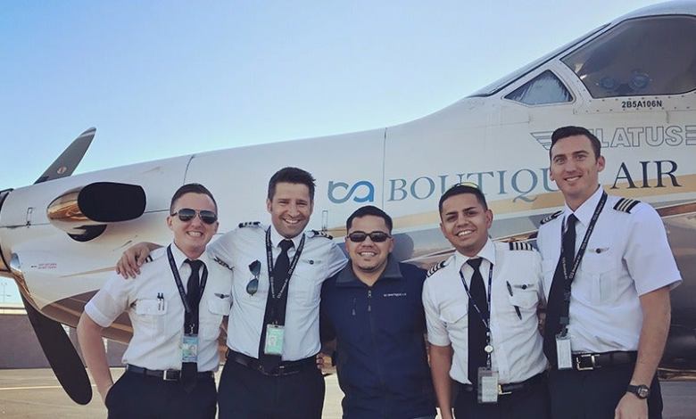 Boutique Air with crew