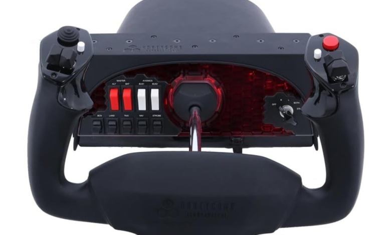 Honeycomb Aeronautical Alpha Flight Yoke & Switch Panel