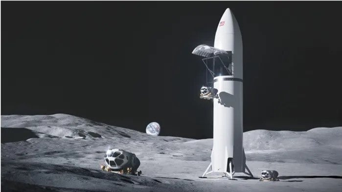 SpaceX Starship cargo lunar moon lander NASA Artemis