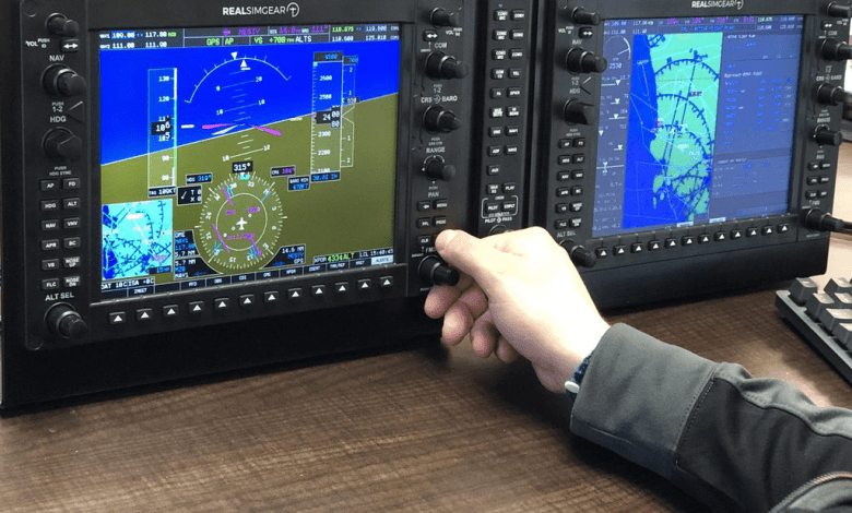 Flight sim avionics in use