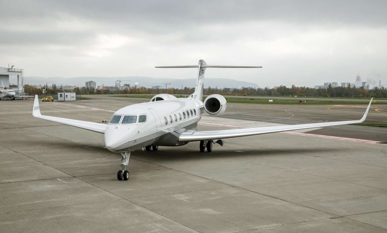 Jet on a taxiway