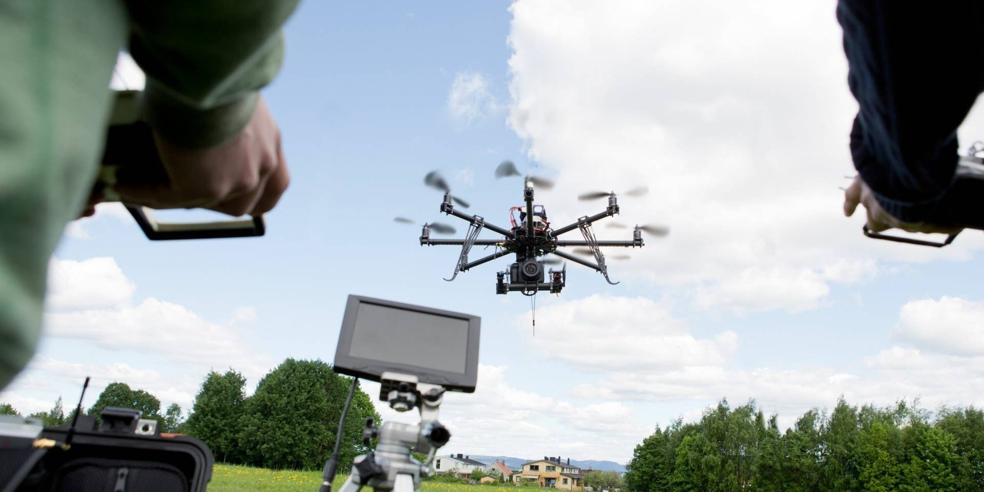 Person flying a drone