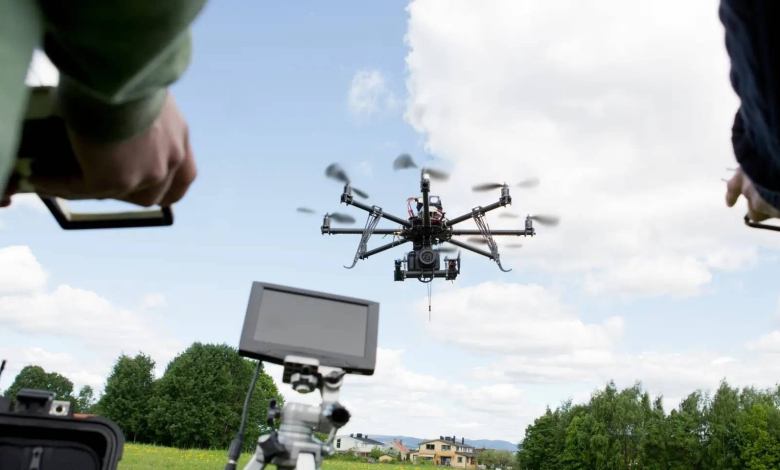 Drone in flight