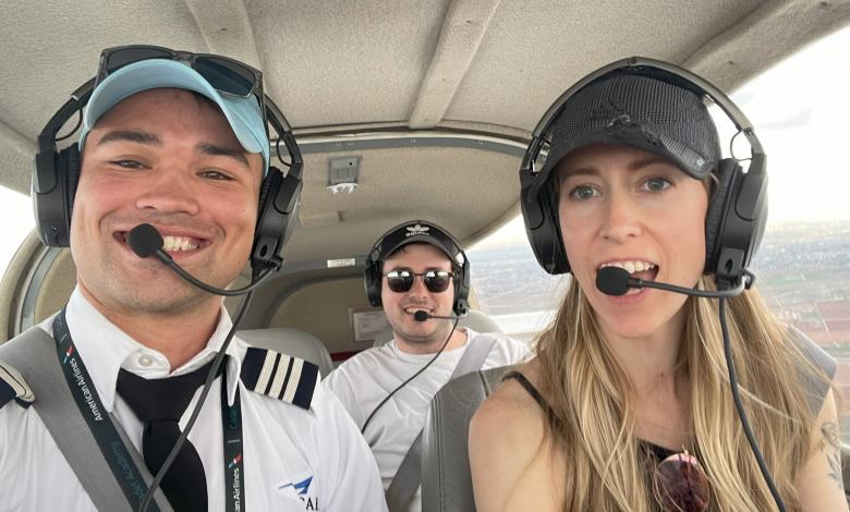 In the cockpit for a flight review