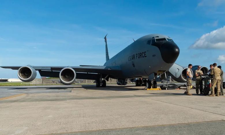 US Air Force KC-135 automated aerial refueling tanker