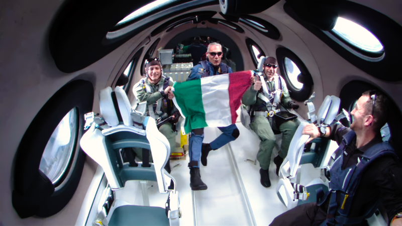 Virgin Galactic Italian air force Unity spaceflight